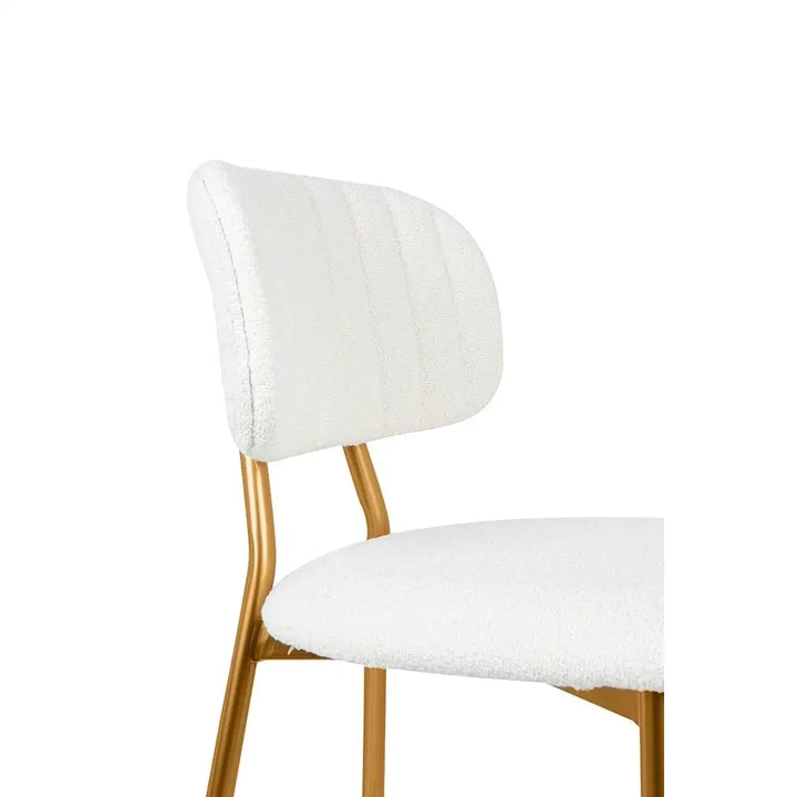 Stol - FABIOLA BOUCLE, vit/guld - produktbild av [MGO] Import King Home från King Home | Arvande