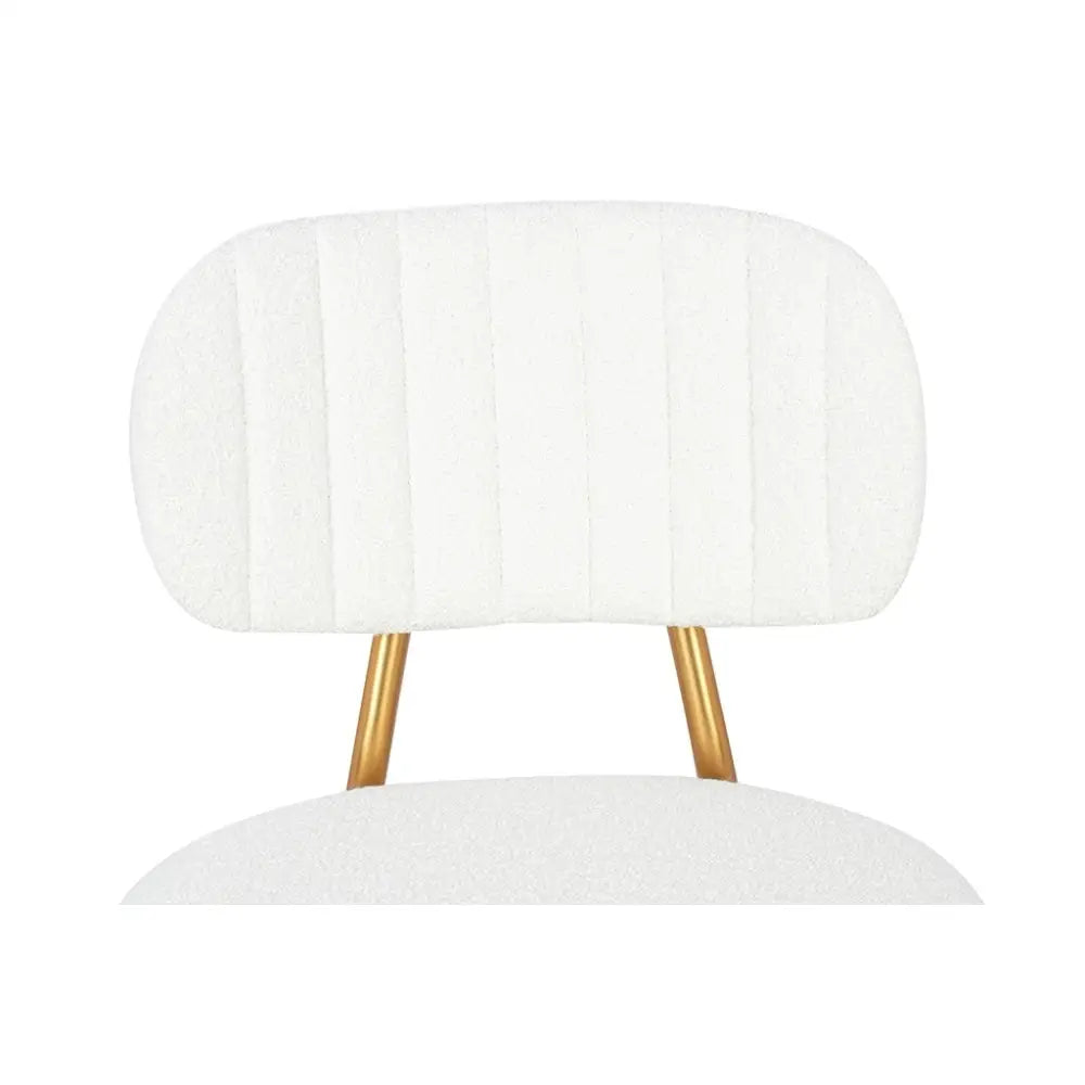Stol - FABIOLA BOUCLE, vit/guld - produktbild av [MGO] Import King Home från King Home | Arvande