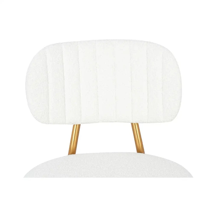 Stol - FABIOLA BOUCLE, vit/guld - produktbild av [MGO] Import King Home från King Home | Arvande