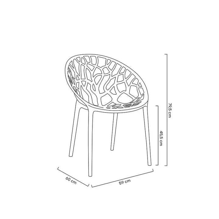 Stol - KORAL, transparent – produktbild av [MGO] Import King Home från King Home | Arvande