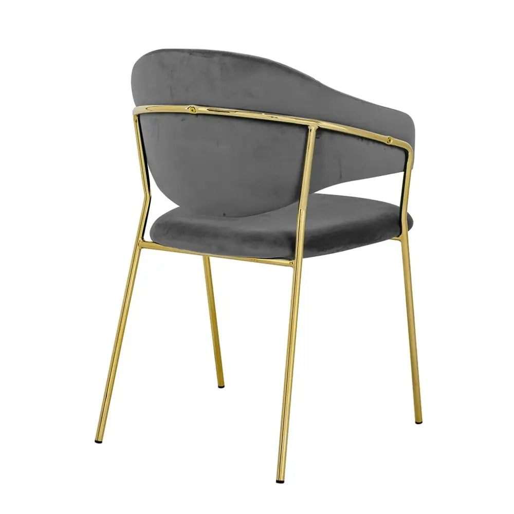 Stol - NAOMI, mörkgrå/guld - produktbild av [MGO] Import King Home från King Home | Arvande