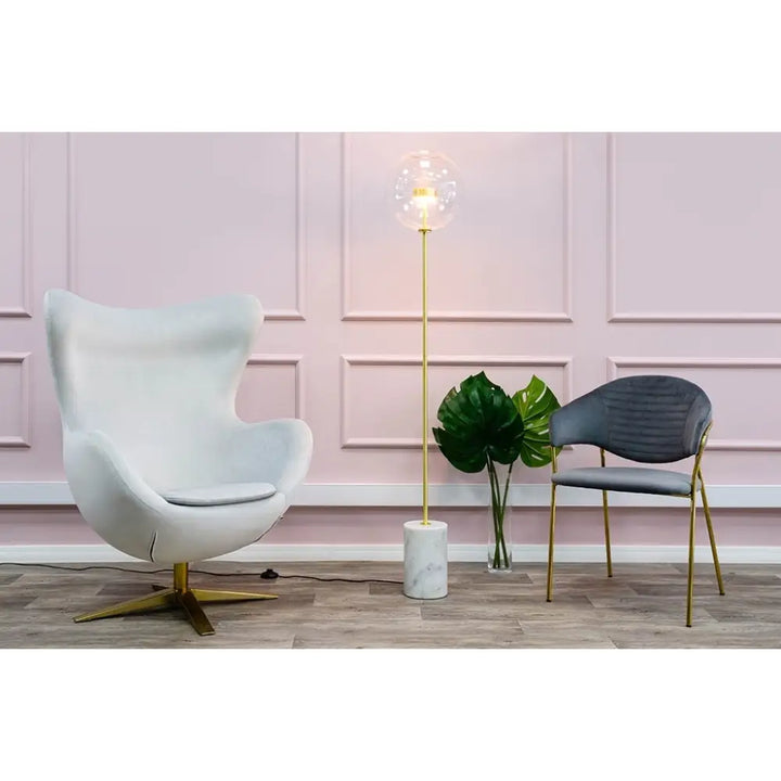 Stol - NAOMI, mörkgrå/guld - produktbild av [MGO] Import King Home från King Home | Arvande