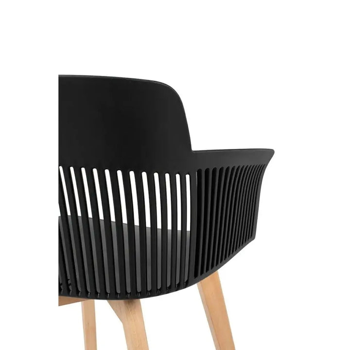 Stol - TORRE, svart/trä – produktbild av [MGO] Import King Home från King Home | Arvande