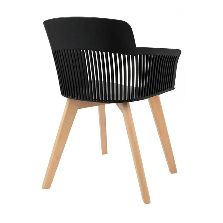 Stol - TORRE, svart/trä – produktbild av [MGO] Import King Home från King Home | Arvande