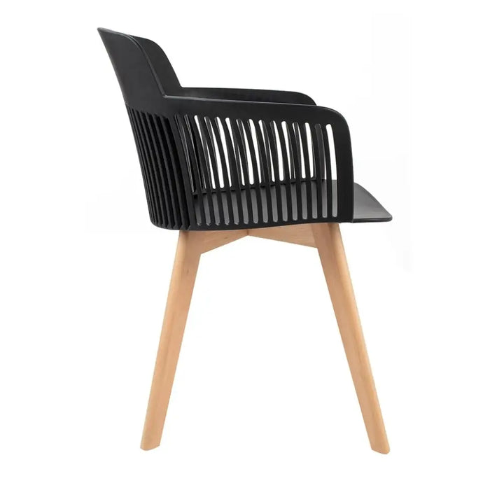 Stol - TORRE, svart/trä – produktbild av [MGO] Import King Home från King Home | Arvande