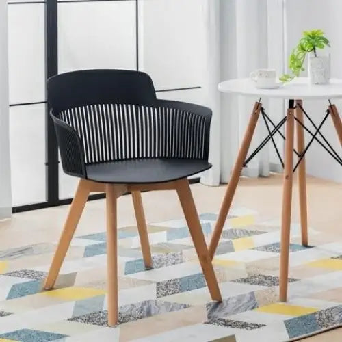 Stol - TORRE, svart/trä – produktbild av [MGO] Import King Home från King Home | Arvande