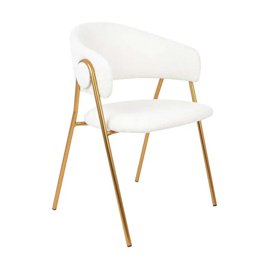 Stol - VERSO BOUCLE, vit - produktbild av [MGO] Import King Home från King Home | Arvande