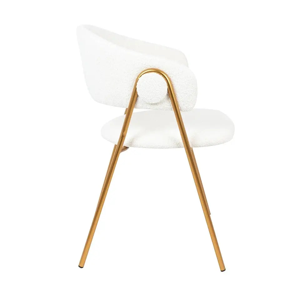 Stol - VERSO BOUCLE, vit - produktbild av [MGO] Import King Home från King Home | Arvande