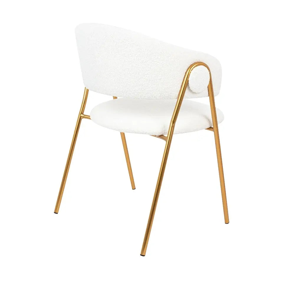 Stol - VERSO BOUCLE, vit – produktbild av [MGO] Import King Home från King Home | Arvande