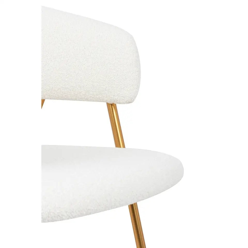 Stol - VERSO BOUCLE, vit – produktbild av [MGO] Import King Home från King Home | Arvande