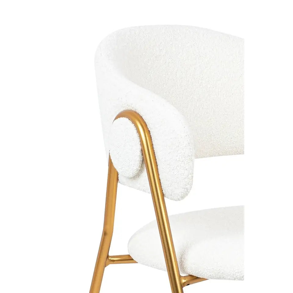 Stol - VERSO BOUCLE, vit – produktbild av [MGO] Import King Home från King Home | Arvande
