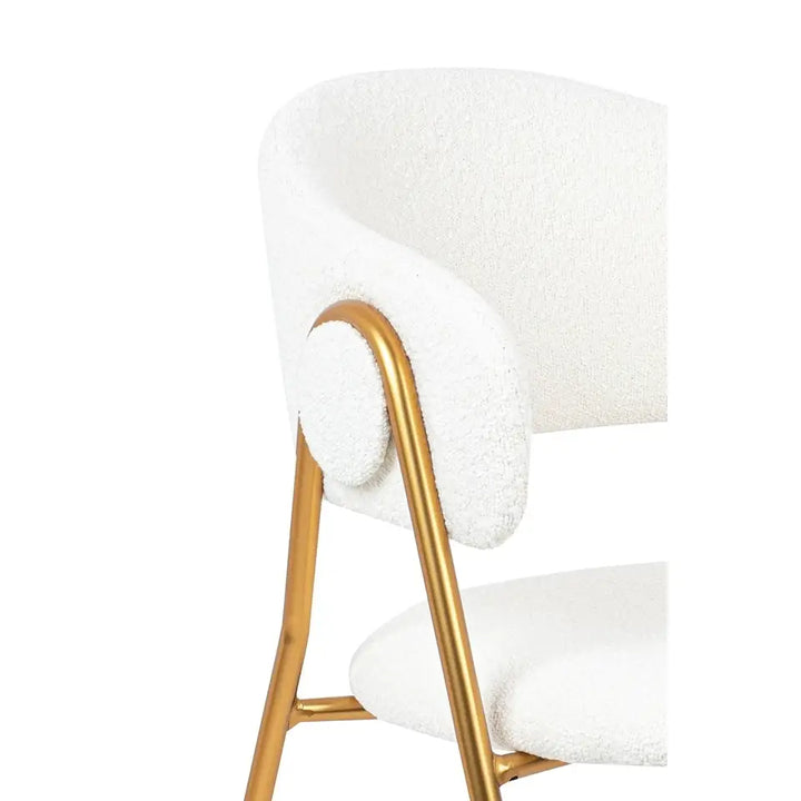 Stol - VERSO BOUCLE, vit – produktbild av [MGO] Import King Home från King Home | Arvande