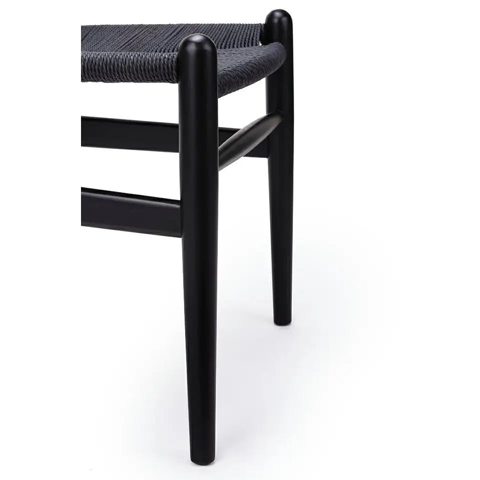Stol - WISHBONE, naturfiber/bokträ helsvart – produktbild av [MGO] Import King Home från King Home | Arvande