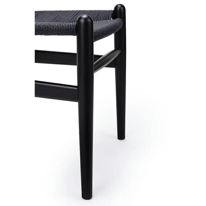 Stol - WISHBONE, naturfiber/bokträ helsvart – produktbild av [MGO] Import King Home från King Home | Arvande