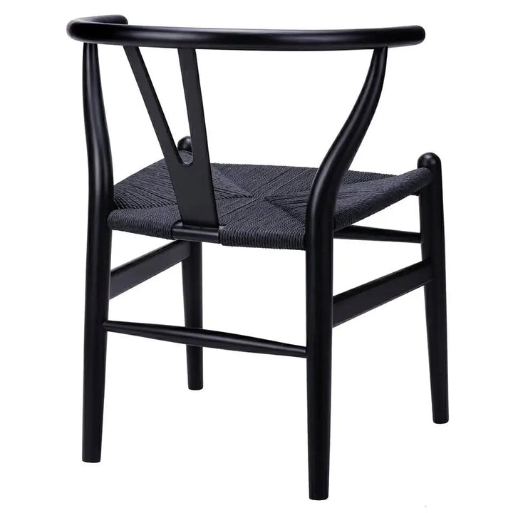 Stol - WISHBONE, naturfiber/bokträ helsvart – produktbild av [MGO] Import King Home från King Home | Arvande