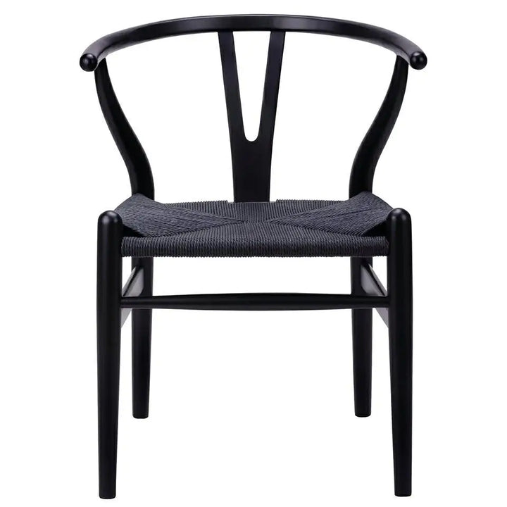 Stol - WISHBONE, naturfiber/bokträ helsvart – produktbild av [MGO] Import King Home från King Home | Arvande