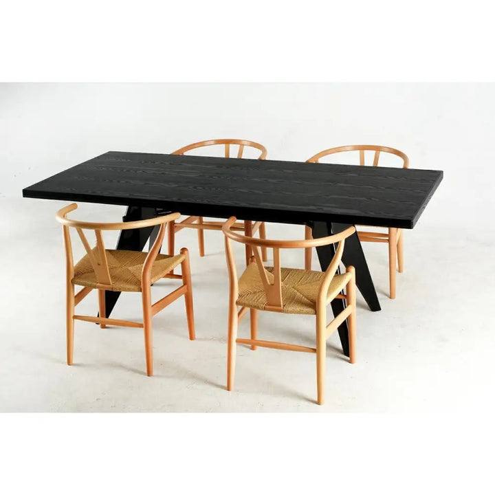 Stol - WISHBONE, naturfiber/bokträ ljus - produktbild av [MGO] Import King Home från King Home | Arvande