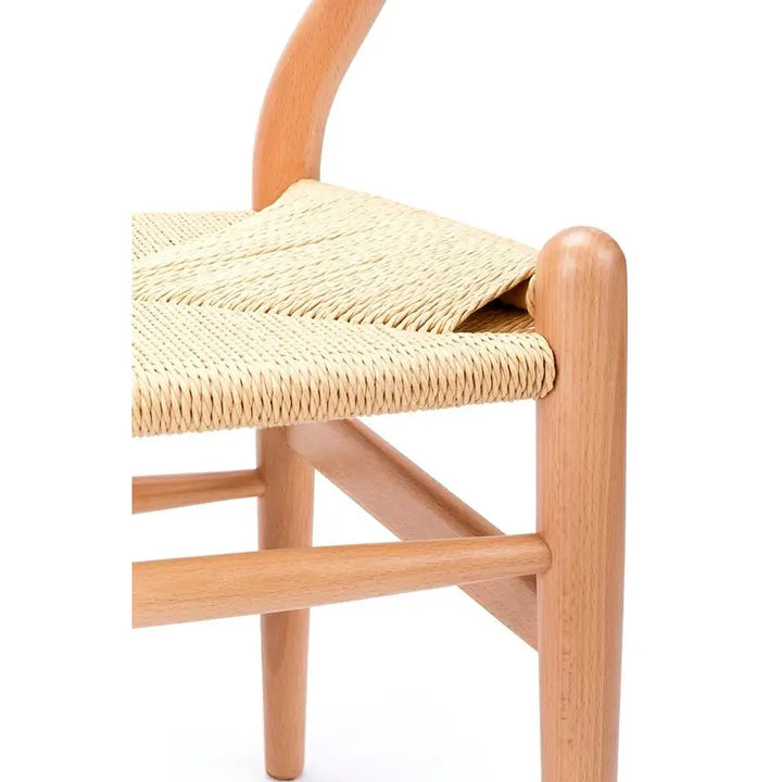Stol - WISHBONE, naturfiber/bokträ ljus - produktbild av [MGO] Import King Home från King Home | Arvande