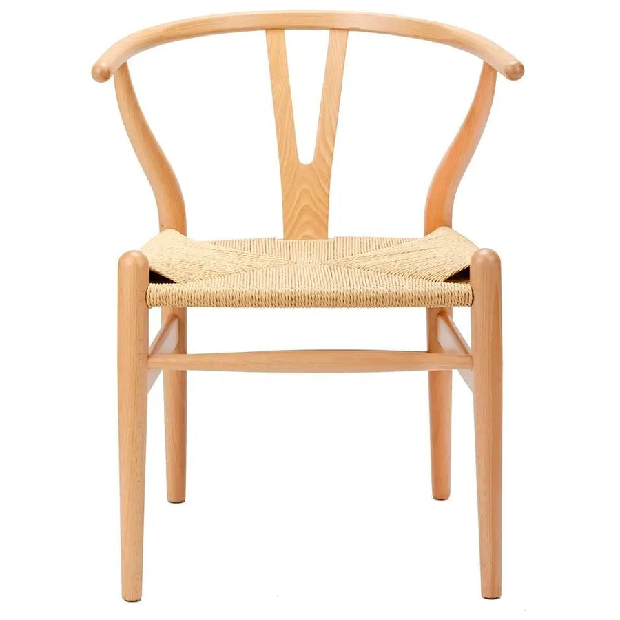 Stol - WISHBONE, naturfiber/bokträ ljus - produktbild av [MGO] Import King Home från King Home | Arvande