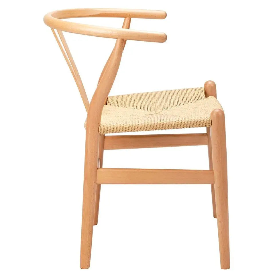 Stol - WISHBONE, naturfiber/bokträ ljus - produktbild av [MGO] Import King Home från King Home | Arvande