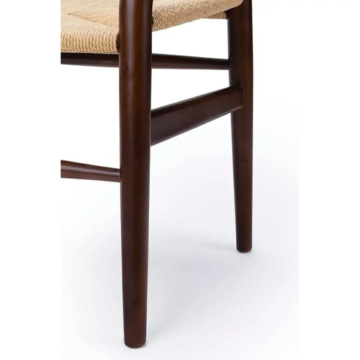 Stol - WISHBONE, naturfiber/bokträ mörkbrun - produktbild av [MGO] Import King Home från King Home | Arvande