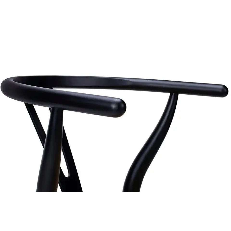 Stol - WISHBONE, naturfiber/bokträ svart - produktbild av [MGO] Import King Home från King Home | Arvande
