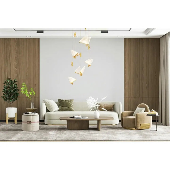 Taklampa - BUTTERFLY DISC 5, guld – produktbild av Taklampor från King Home | Arvande