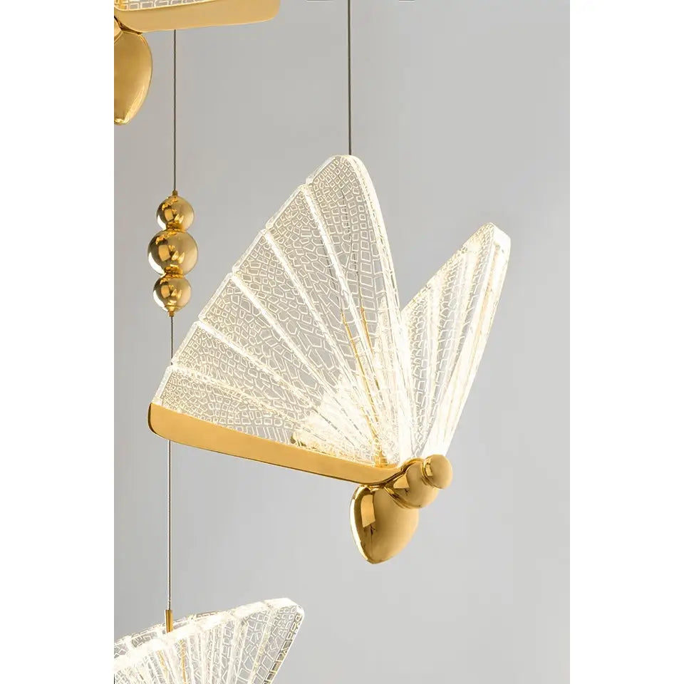 Taklampa - BUTTERFLY DISC 5, guld – produktbild av Taklampor från King Home | Arvande