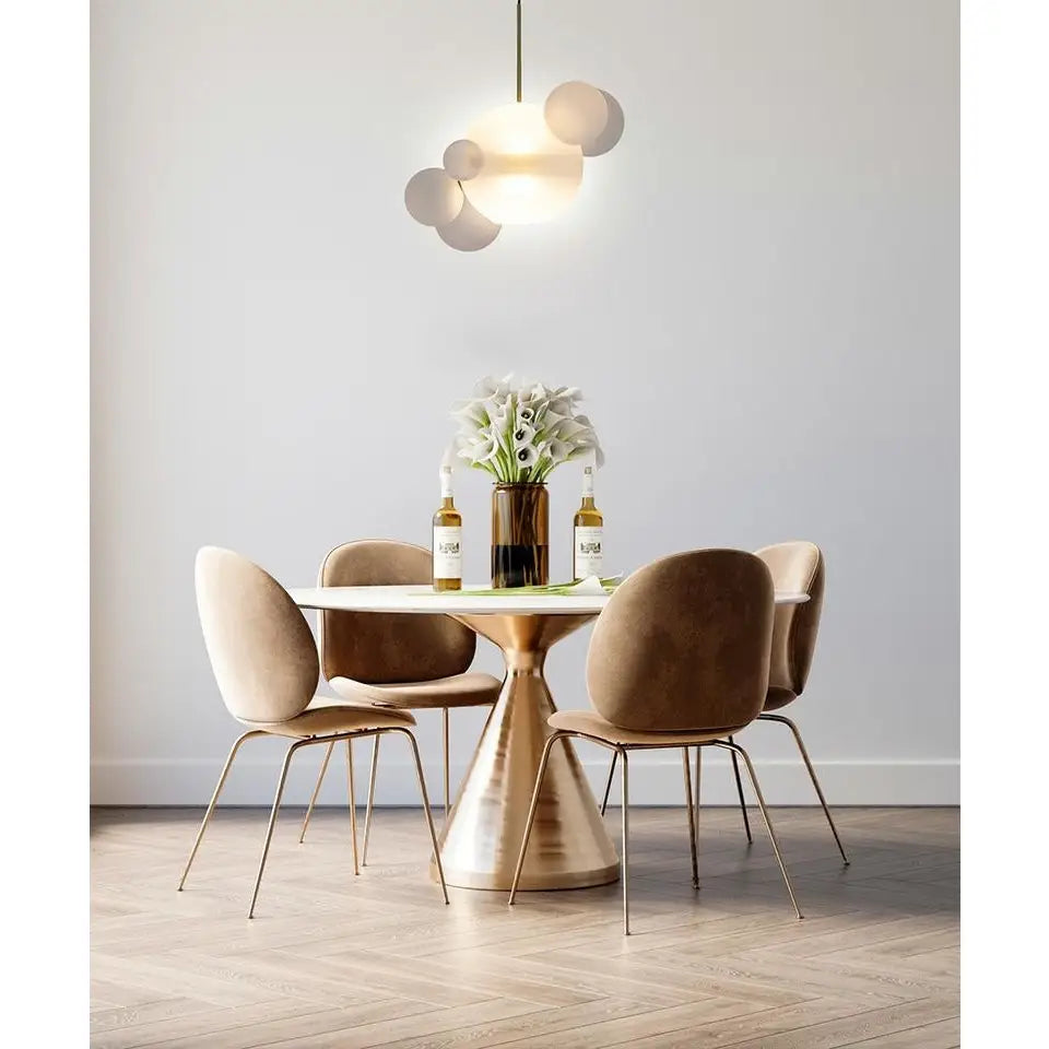 Taklampa - CAPRI 6, vit/guld - produktbild av Taklampor från King Home | Arvande