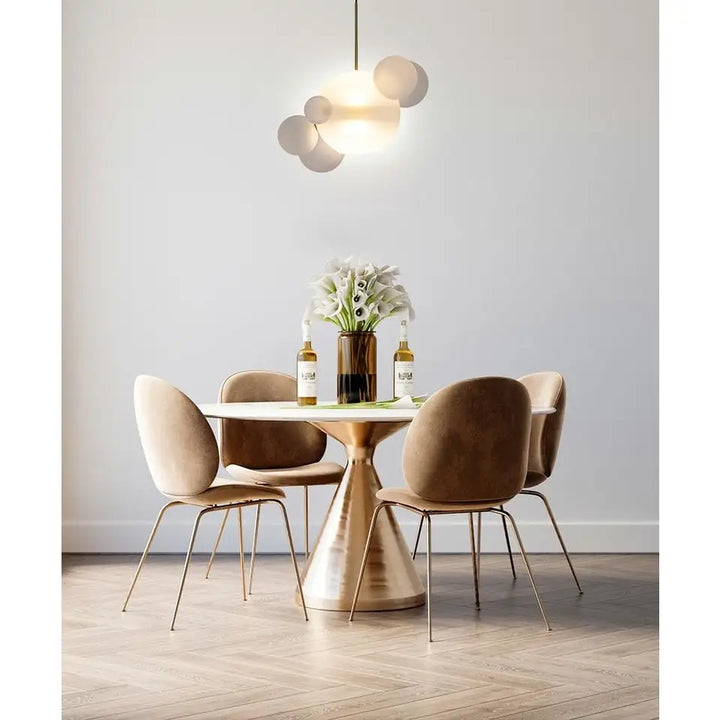 Taklampa - CAPRI 6, vit/guld - produktbild av Taklampor från King Home | Arvande