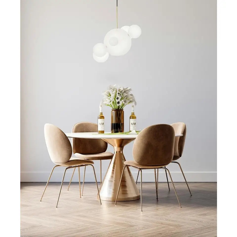 Taklampa - CAPRI 6, vit/guld - produktbild av Taklampor från King Home | Arvande