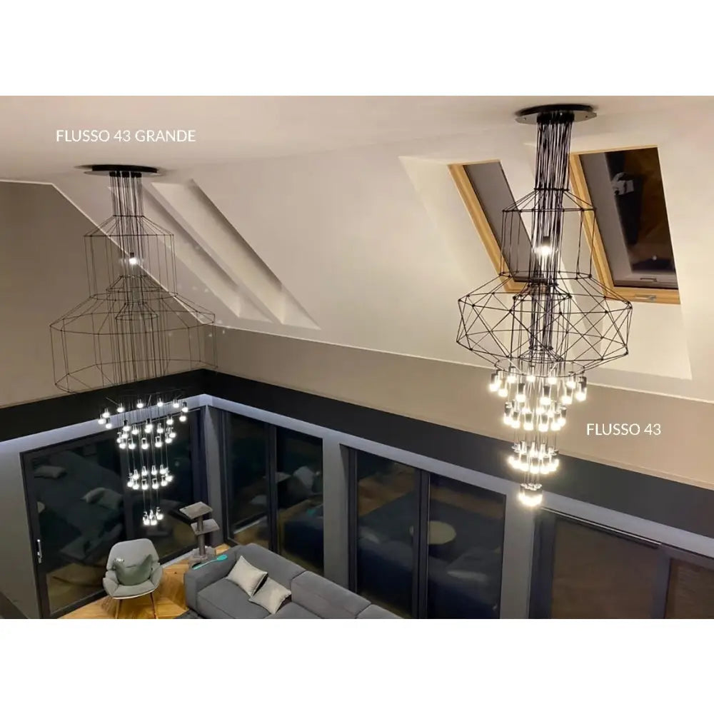 Taklampa - FLUSSO 43, svart - produktbild av Taklampor från King Home | Arvande