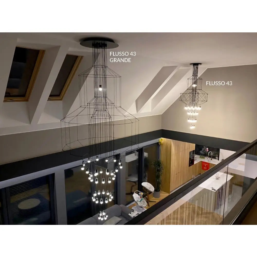 Taklampa - FLUSSO 43, svart - produktbild av Taklampor från King Home | Arvande