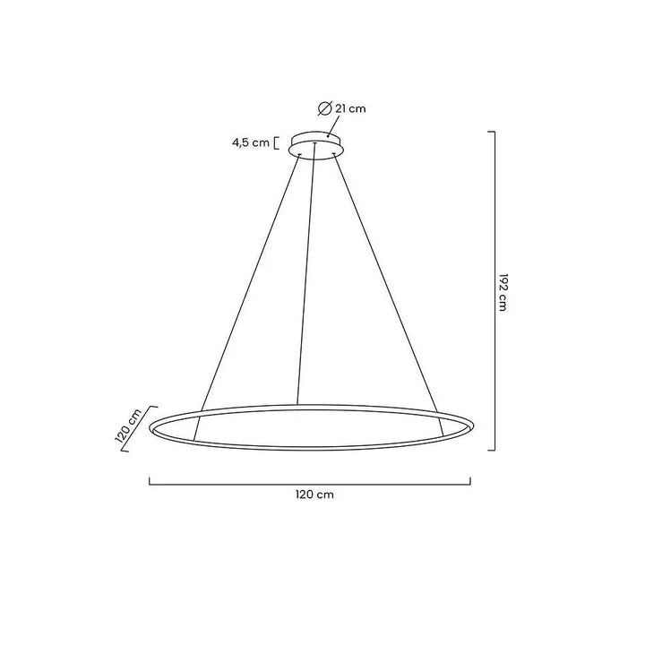 Taklampa MOOSEE - RING SLIM 120, guld – produktbild av Taklampor från Moosee | Arvande