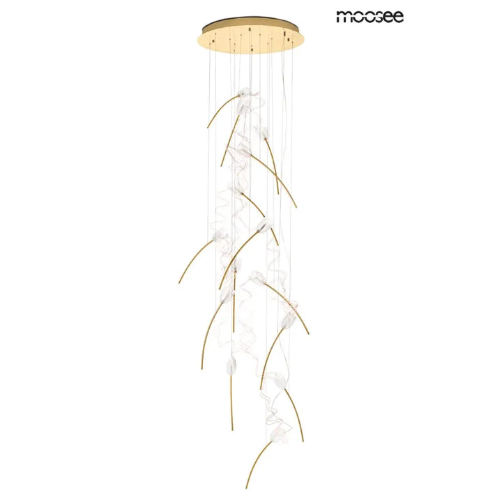 Taklampa MOOSEE - TULIPPE 14 DISC, guld – produktbild av Taklampor från Moosee | Arvande