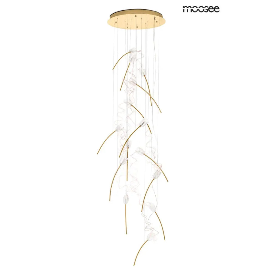 Taklampa MOOSEE - TULIPPE 14 DISC, guld – produktbild av Taklampor från Moosee | Arvande