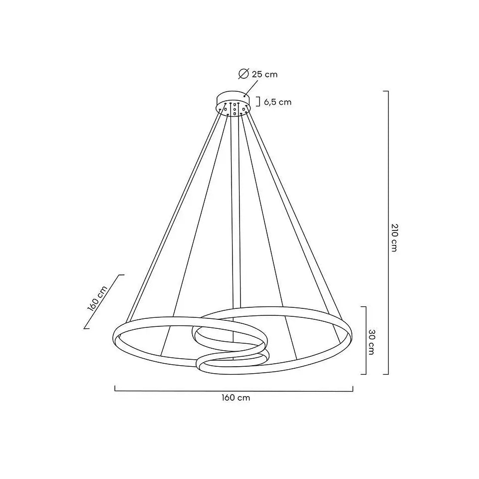 Taklampa MOOSEE - WAVE 160A, krom - produktbild av Taklampor från Moosee | Arvande