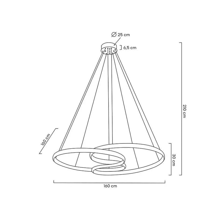 Taklampa MOOSEE - WAVE 160A, krom - produktbild av Taklampor från Moosee | Arvande