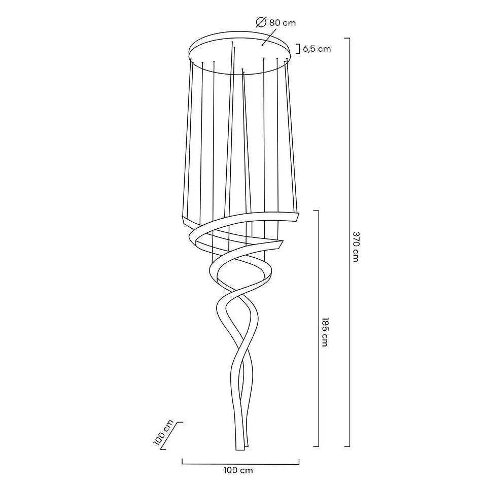 Taklampa MOOSEE - WAVE CORDON 2B, krom – produktbild av Taklampor från Moosee | Arvande