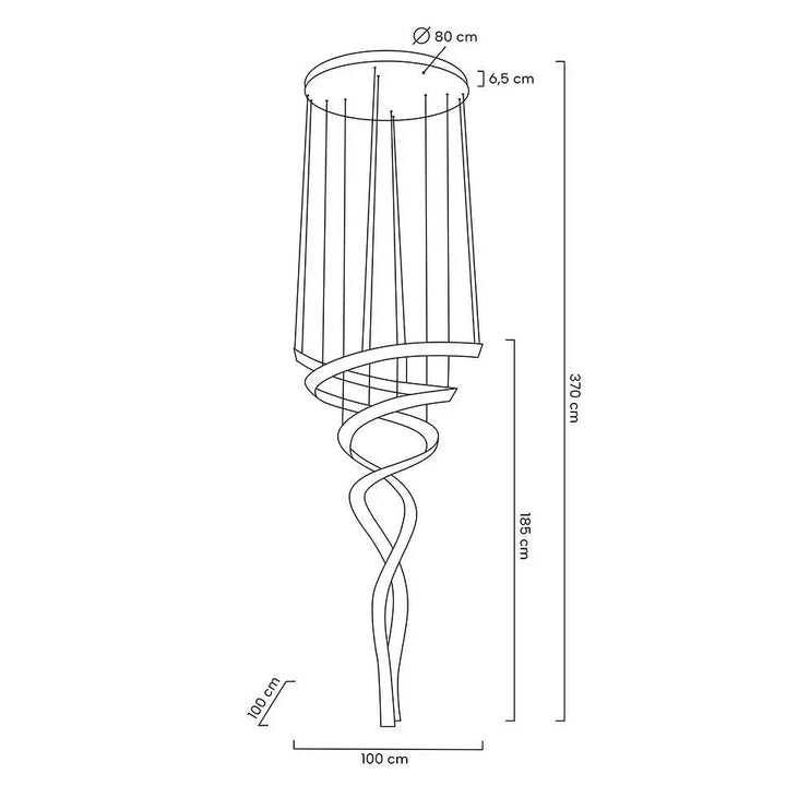 Taklampa MOOSEE - WAVE CORDON 2B, krom – produktbild av Taklampor från Moosee | Arvande