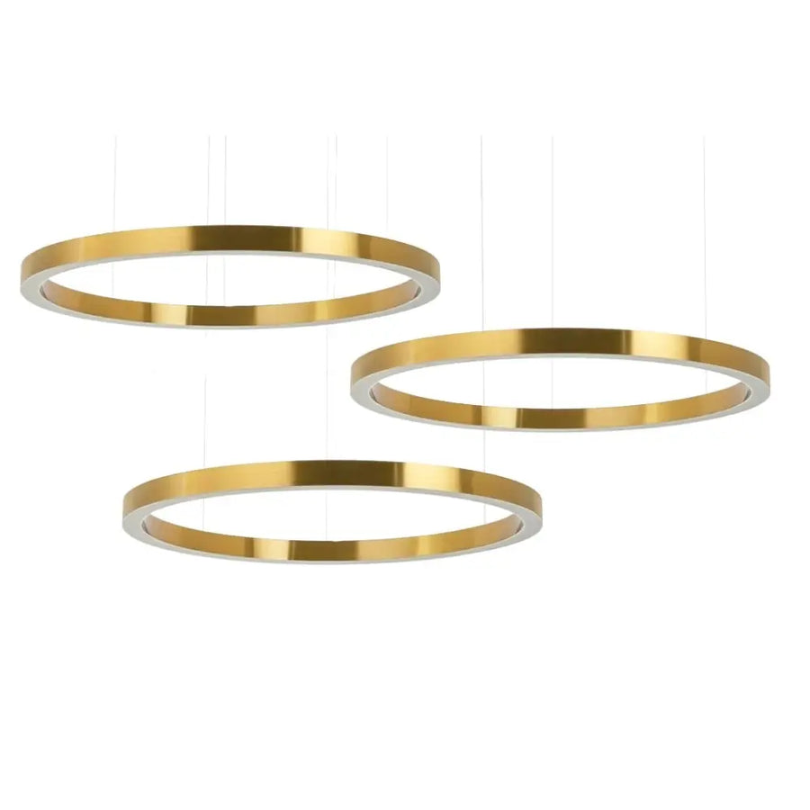 Taklampa - RING 100 + 100 + 100, guld - produktbild av Taklampor från King Home | Arvande