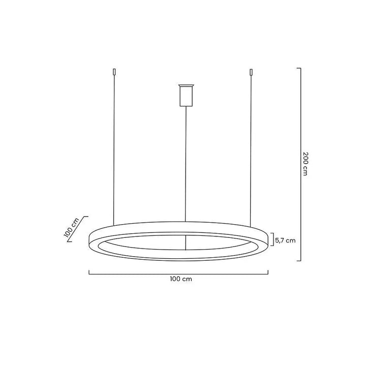 Taklampa - RING 100, silver – produktbild av Taklampor från King Home | Arvande