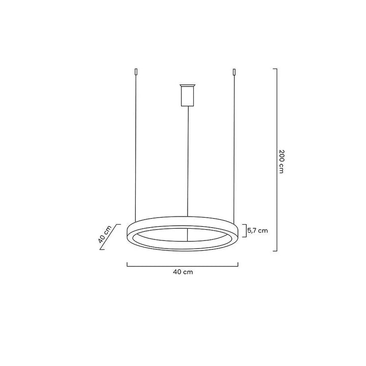 Taklampa - RING 40, silver – produktbild av Taklampor från King Home | Arvande