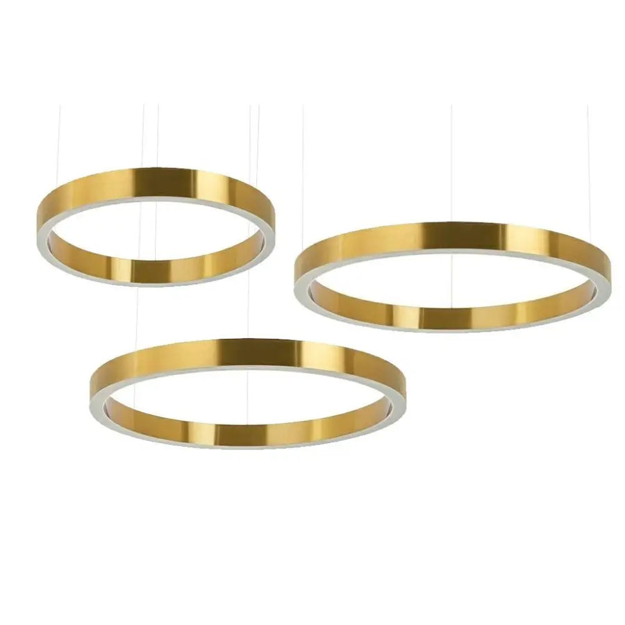 Taklampa - RING 60 + 80 + 80, guld – produktbild av Taklampor från King Home | Arvande