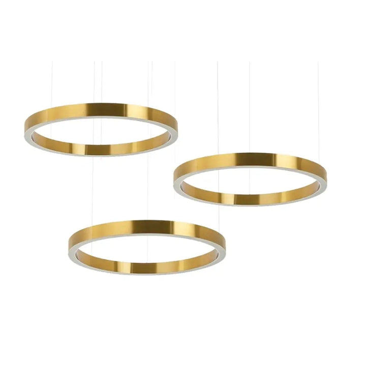 Taklampa - RING 60 + 60 + 60, guld - produktbild av Taklampor från King Home | Arvande