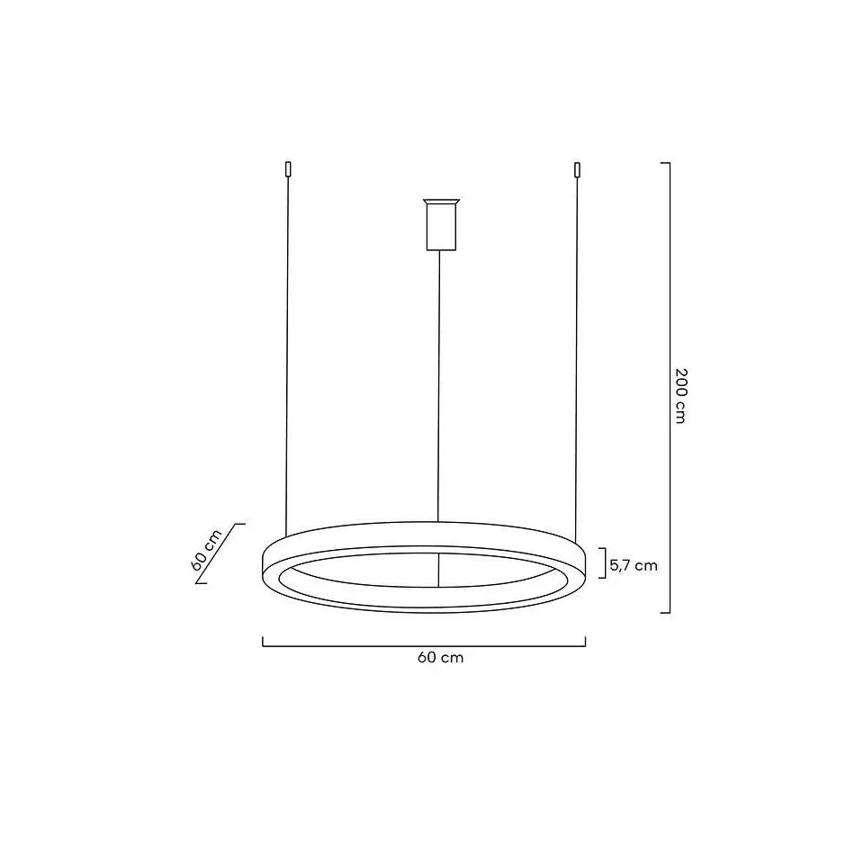 Taklampa - RING 60, silver – produktbild av Taklampor från King Home | Arvande