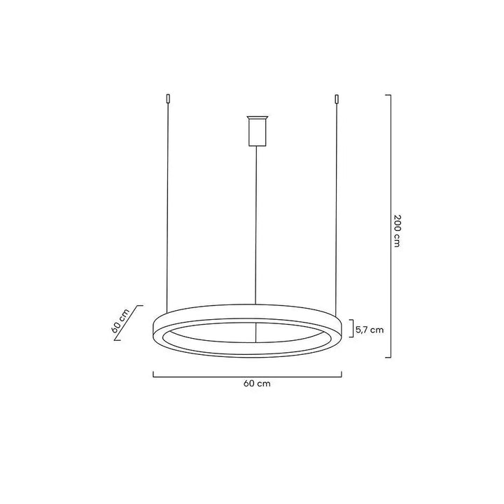 Taklampa - RING 60, silver – produktbild av Taklampor från King Home | Arvande