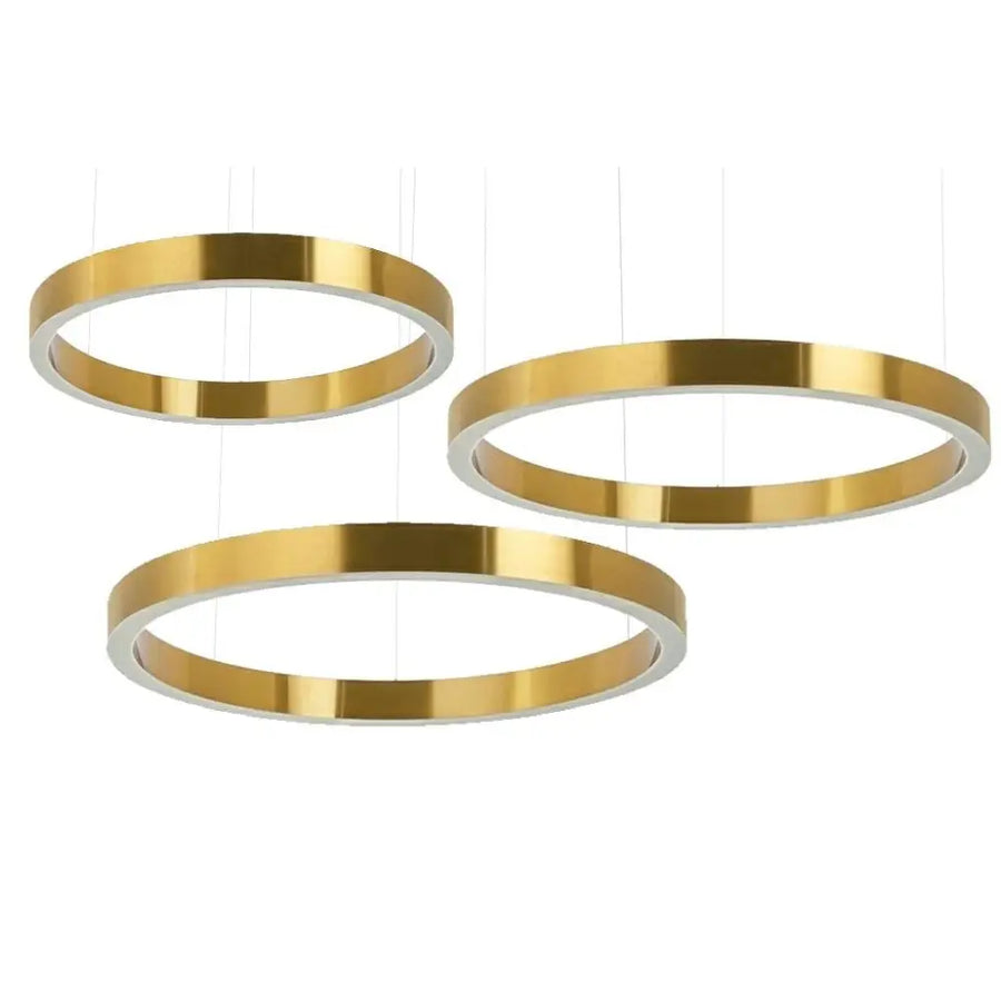 Taklampa - RING 80 + 80 + 100, guld - produktbild av Taklampor från King Home | Arvande