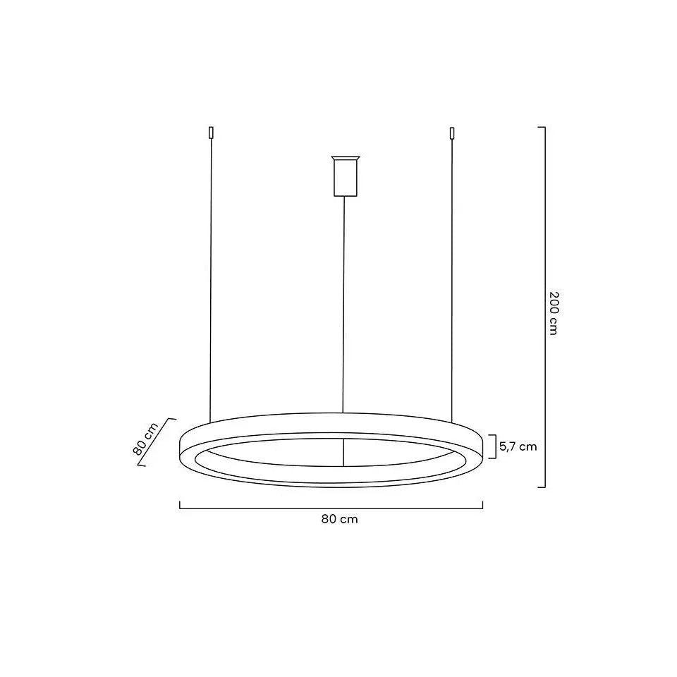 Taklampa - RING 80, silver – produktbild av Taklampor från King Home | Arvande