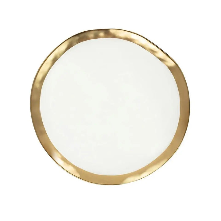 Tallrik KARE DESIGN - BELL, 25,5 cm, vit/guld - produktbild av Inredning från Kare Design | Arvande